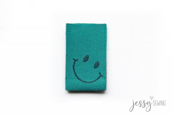 Weblabel Smile türkis by Jessy Sewing